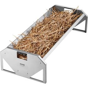 VEVOR Livestock Feeding Trough, 22 Gallon Capacity, 45" Hay Feeder, Heavy Duty Steel Livestock Trough